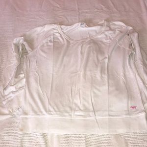 VS Pink white long sleeve Tee